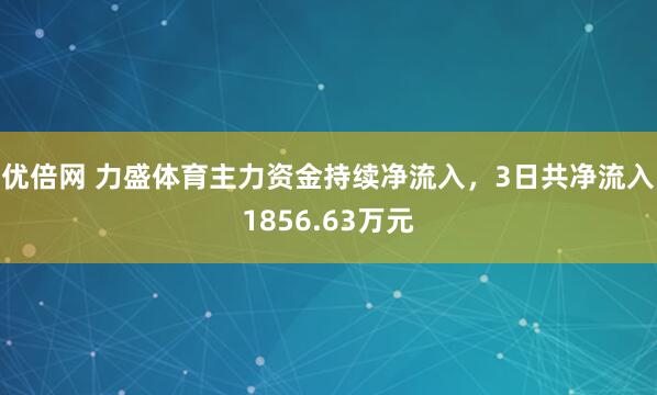 优倍网 力盛体育主力资金持续净流入，3日共净流入1856.63万元